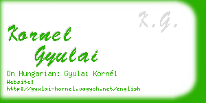 kornel gyulai business card